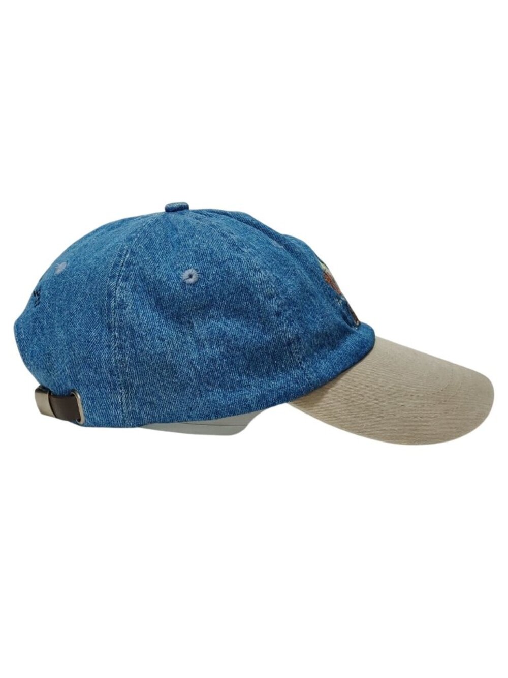 Big Ed's Chicken Pit Denim Strapback Hat Embroidered Restaurant Promo Cap Vtg - Picture 6 of 12
